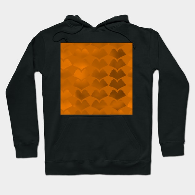 Jewel Ginkgo Single Hue Array Orange 5748 Hoodie by ArtticArlo